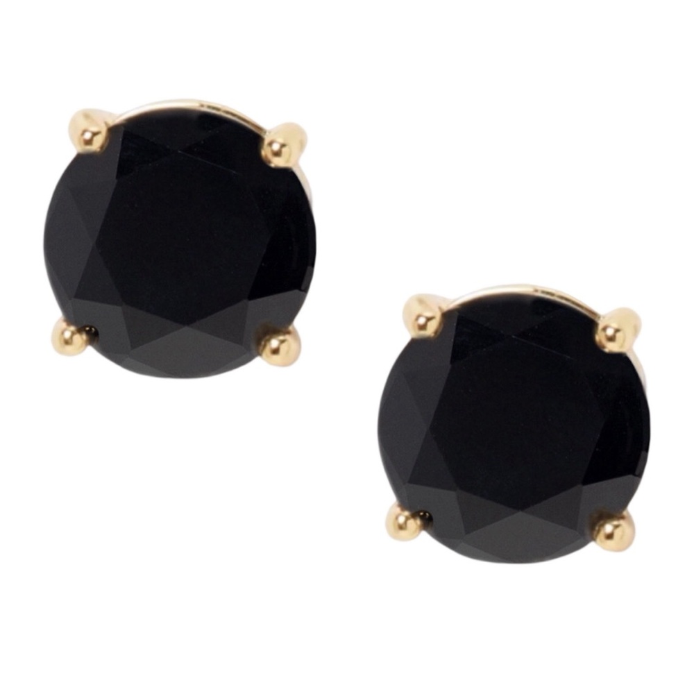 KATE SPADE • Jet Black Bright Idea Gumdrop Crystal Earrings